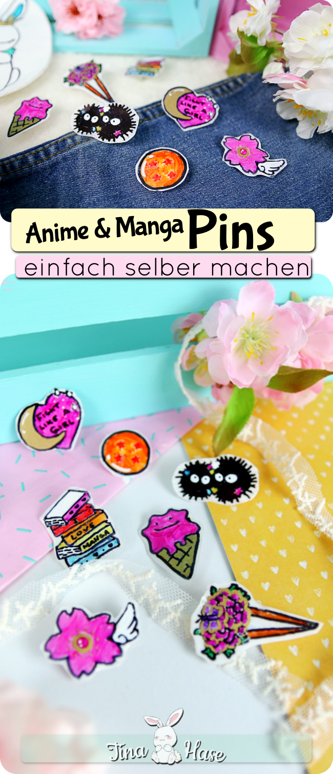 Einfache Bastelidee Anime amp Manga PINS aus allt 228 glichen Dingen selber 